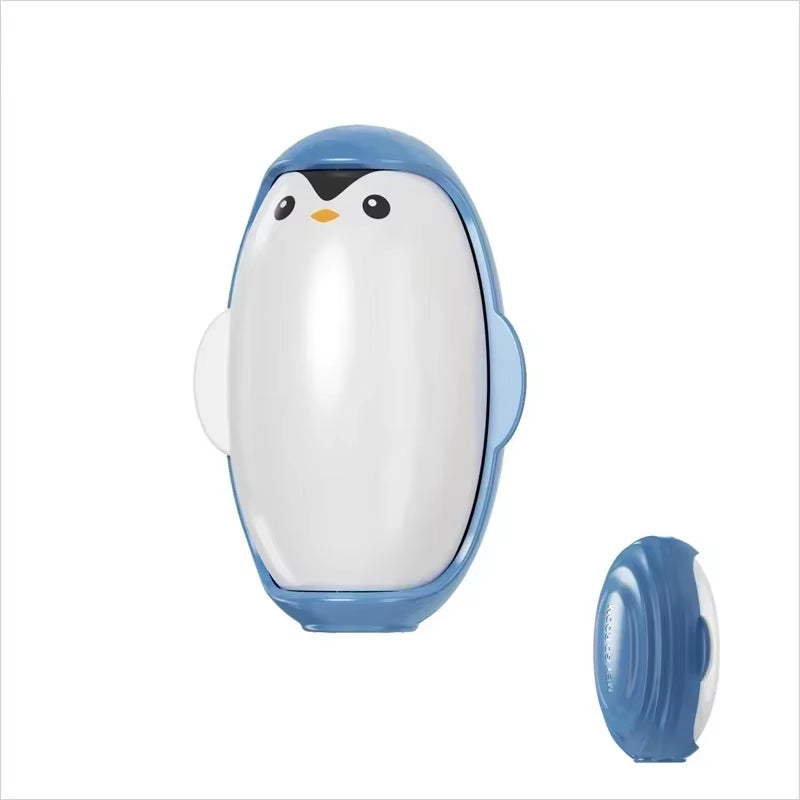 Penguin Lint Remover Reusable Portable Roller for Clothes Pet Hair Remover Washable Dust Removal Hairs Sticky Portable Gel Lint