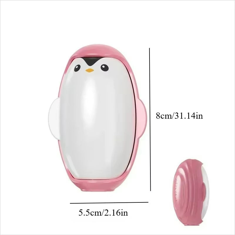 Penguin Lint Remover Reusable Portable Roller for Clothes Pet Hair Remover Washable Dust Removal Hairs Sticky Portable Gel Lint